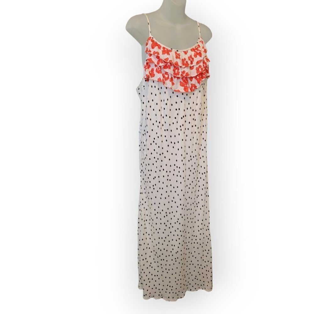RIXO x Target 1X White Red Polka Dot Ruffle Slip Dress Summer Brunch Wedding 🌺 - Picture 4 of 12
